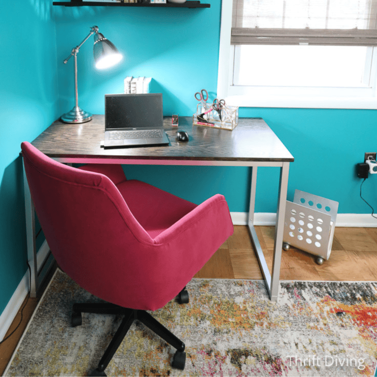 BEFORE & AFTER: Colorful Home Office Makeover!