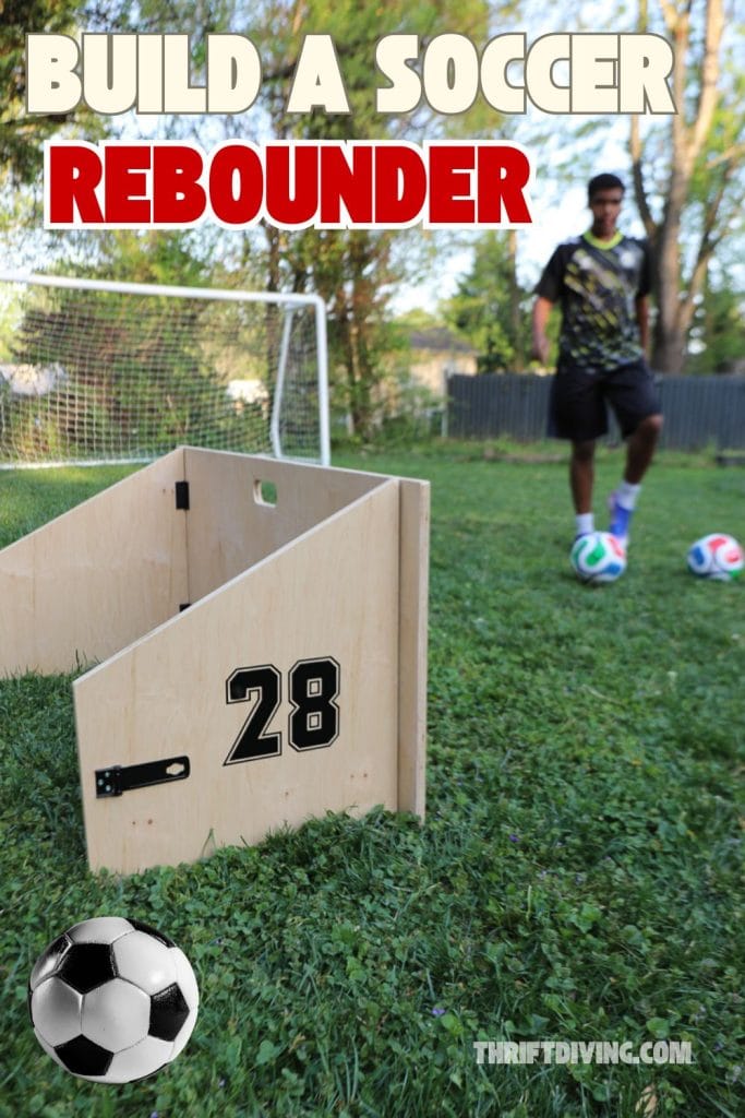 wooden DIY soccer rebounder