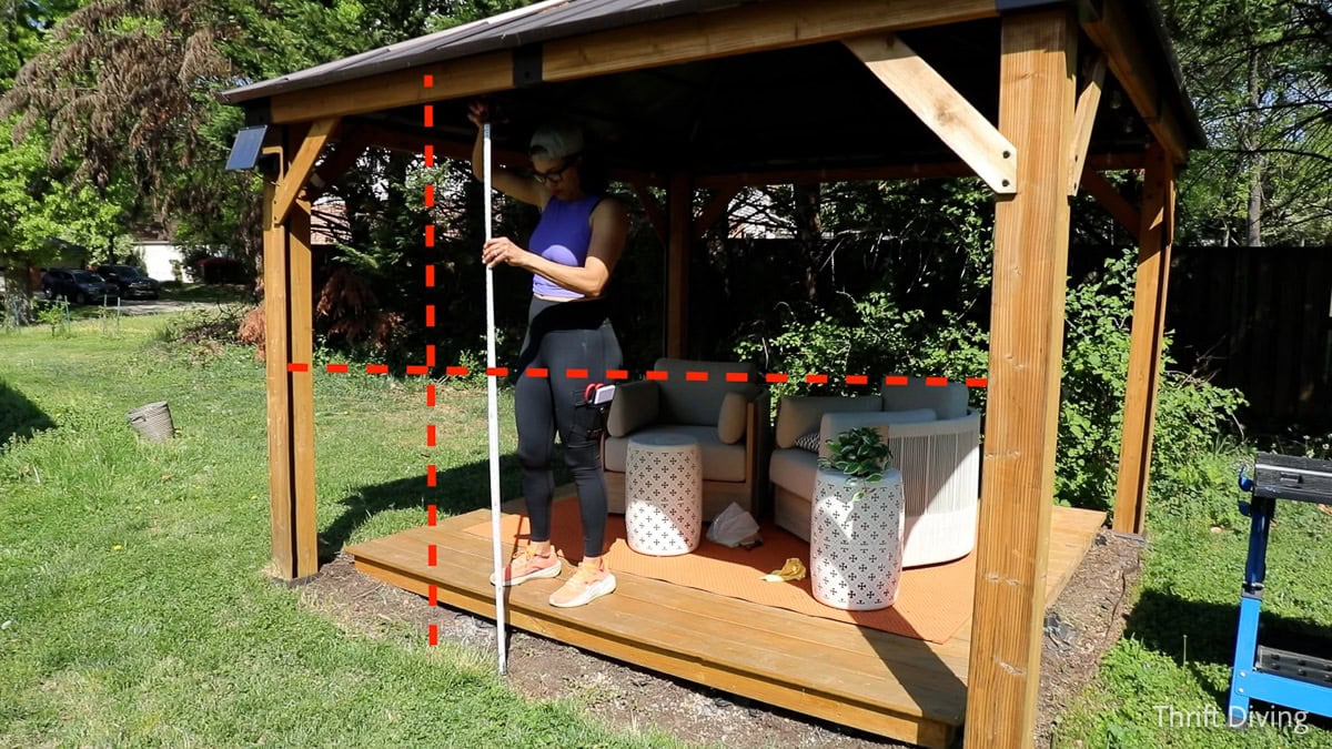 How to Make DIY Gazebo Screens - Measure the gazebo interior height and width to make gazebo screen panels with zipper closure.