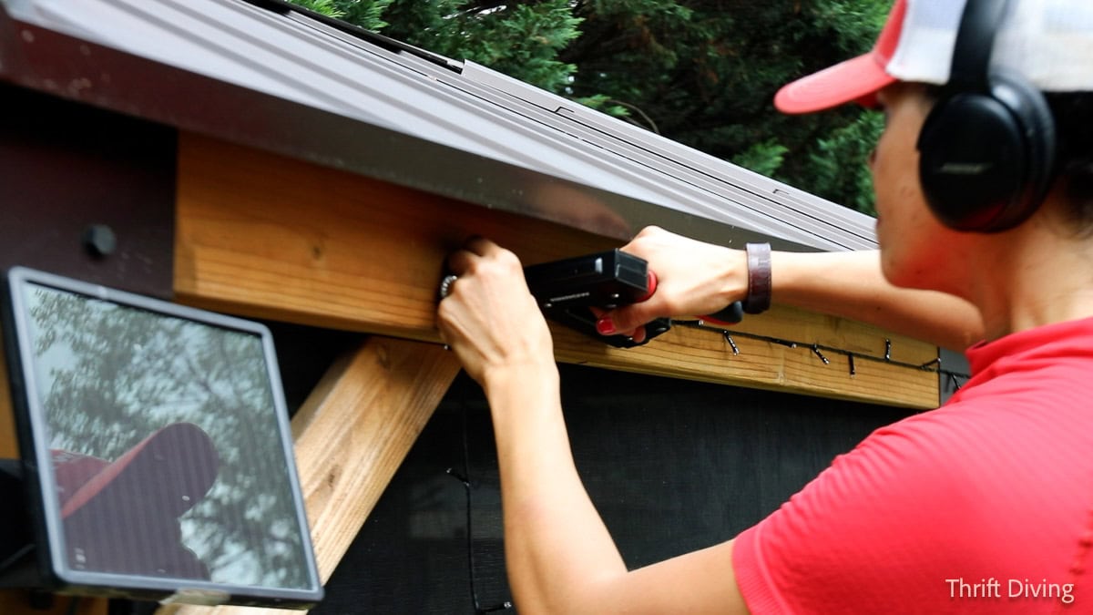 How to staple outdoor holiday lights? Use an Arrow T301 multi-tacker stapler with rounded T25 staples, stapling every 12" - 24" apart.