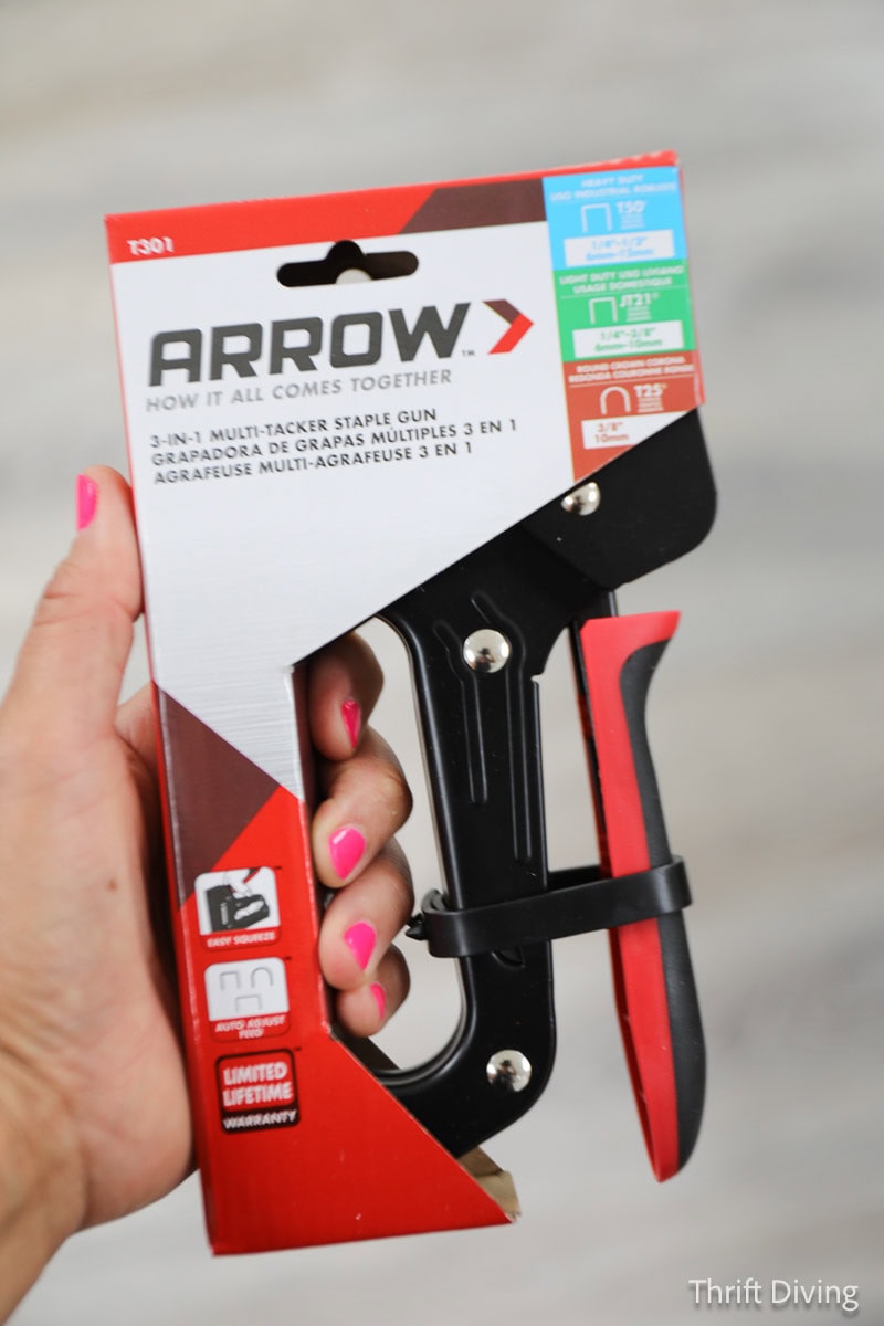 Arrow T301 multi-tacker stapler for Halloween lighting and decor.